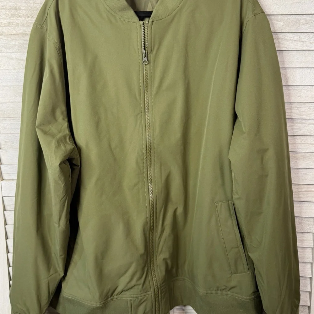 Banana Republic Olive Bomber Jacket XXL Military Utility Casual Classic